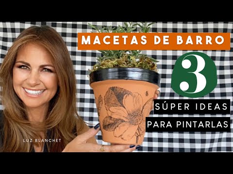 como pintar macetas de barro