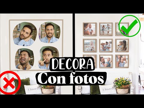 Decorar pared con fotos familiares: Ideas creativas y económicas.