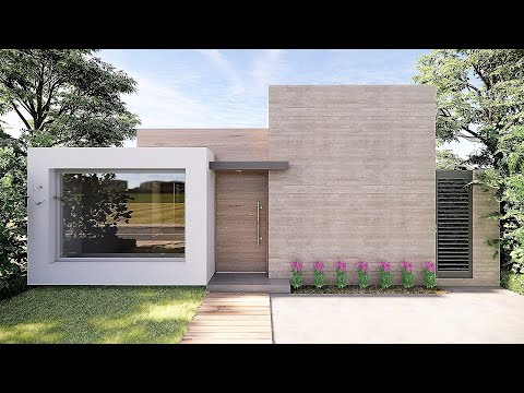 Casa moderna de un piso: Diseño minimalista y funcional