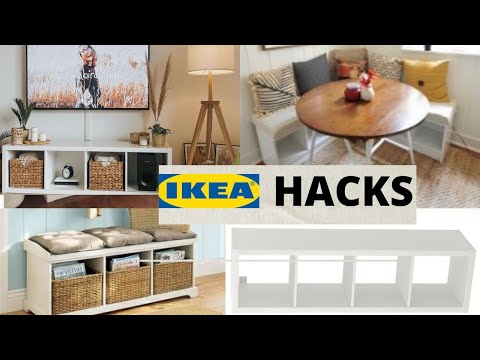 Estantería detrás de sofá: opciones en IKEA