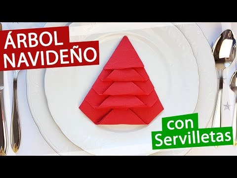 Decoración navideña: Árboles con servilletas