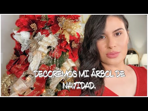 Árbol de Navidad dorado y rojo: Ideas de decoración.