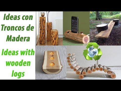 Figuras de madera: decoración con troncos naturales