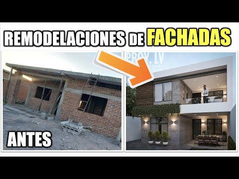 Modernización de fachada: Antes y después de la transformación.