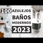 Azulejos modernos para baños pequeños.