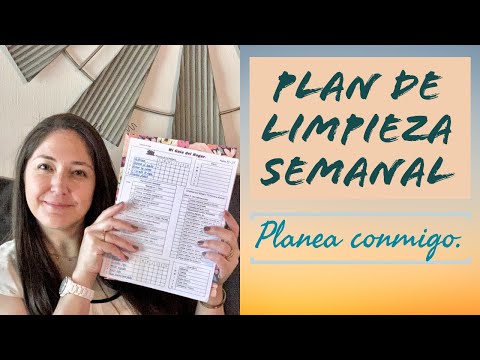 Cuadrante de limpieza semanal para el hogar