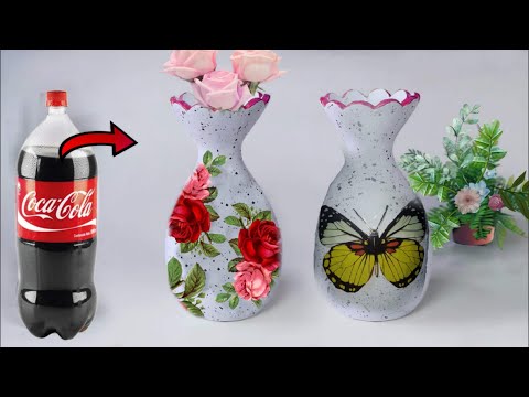 Jarrón ecológico: recicla una botella de plástico
