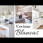 Ideas para decorar cocinas blancas y luminosas