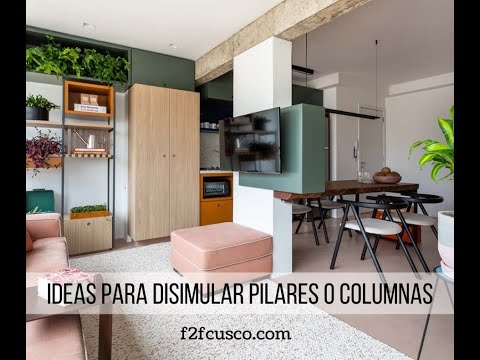 Ideas para decorar un pilar en el salón