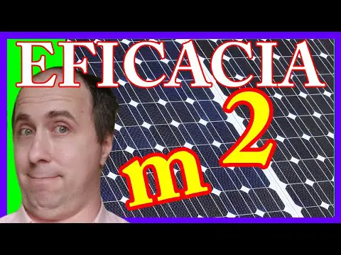 La producción de energía de un panel solar por metro cuadrado.