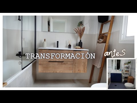 Transformación del suelo de vinilo en el baño: Antes y después