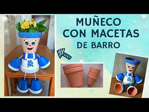 Decoración creativa: macetas de barro pintadas con estilo único