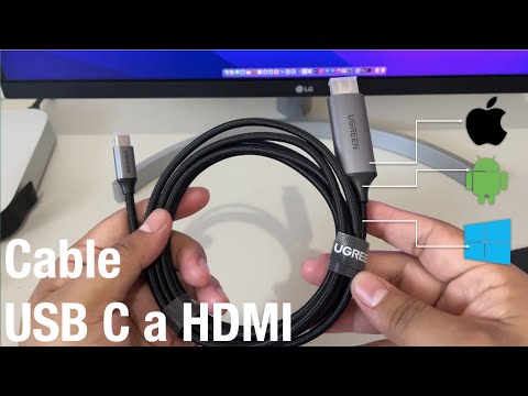 Conecta tu dispositivo a la pantalla con un cable USB-C a HDMI