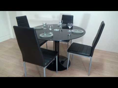 Renueva tu comedor con el elegante pack de 4 sillas negras